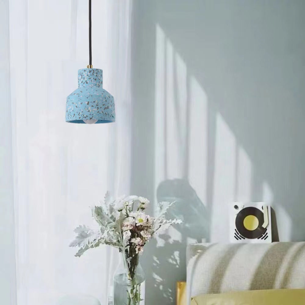 Valentina Suspension Rond Décor Nordique, Métal/Ciment, 4 Couleur, Salon