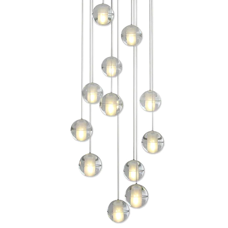 Arisha Suspension Globe Simple, Acrylique/Metal, Blanc, Salon