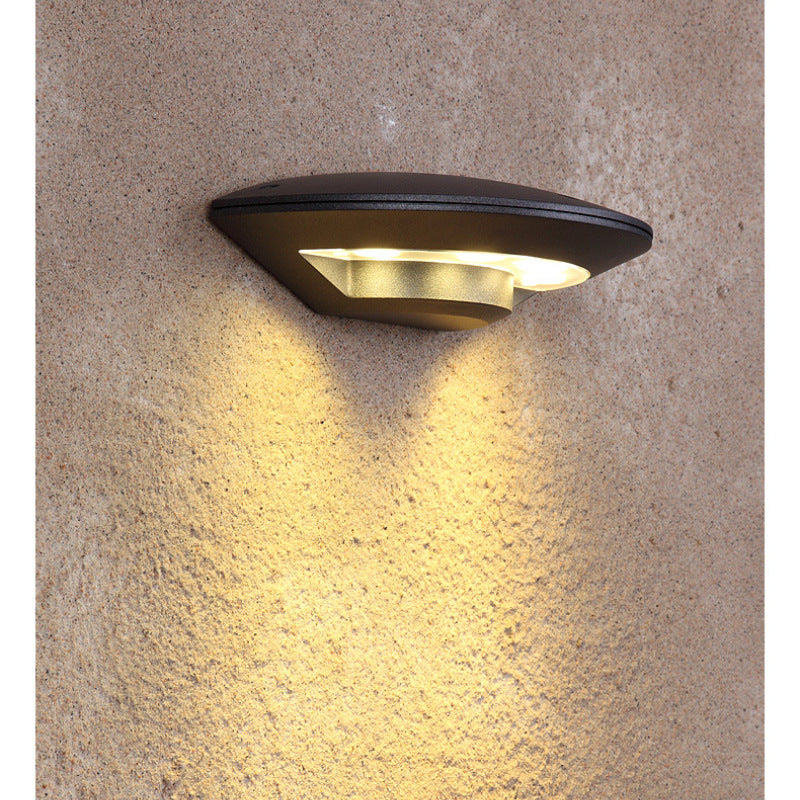 Ray Applique Murale Coquille Moderne Minimaliste, Métal, Noir, Jardin