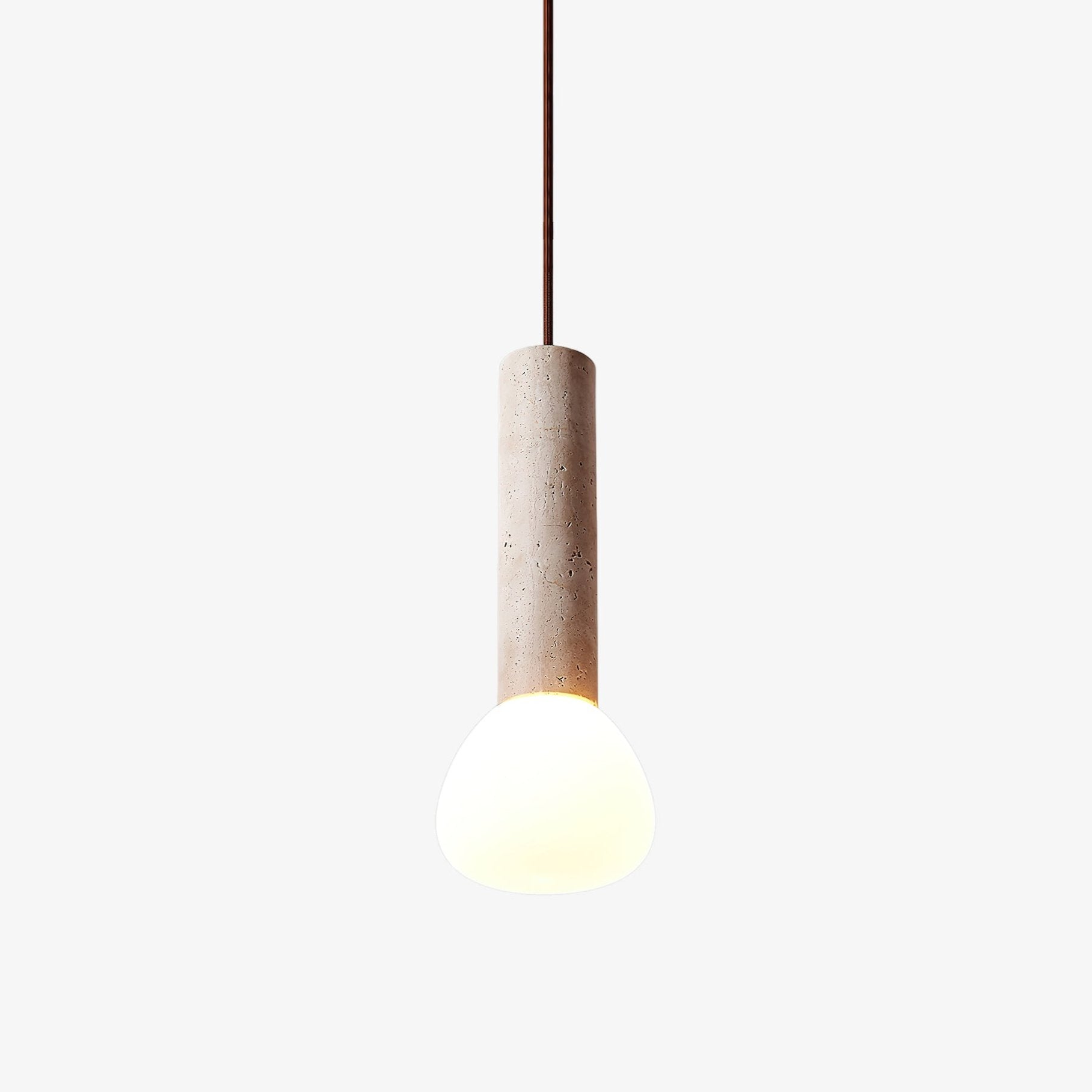 Cicaris Minimalist Travertine Pendant Light - Letslighting