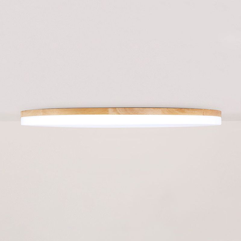 Muto Plafonnier LED Grande Rond Moderne Bois