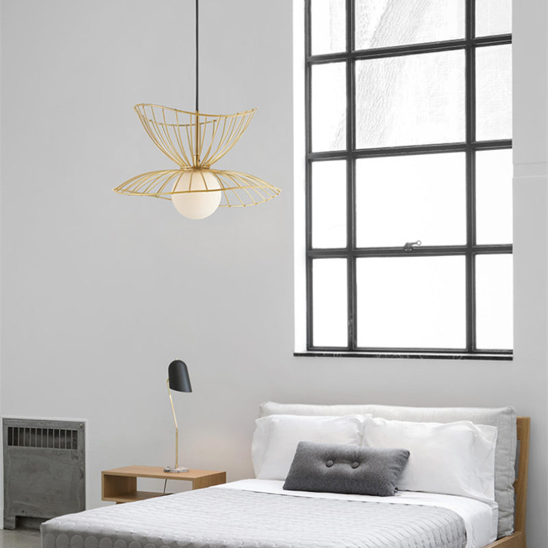 Ritta Luminaires Suspension Vertigo LED Métal Noir/Or Salle à manger