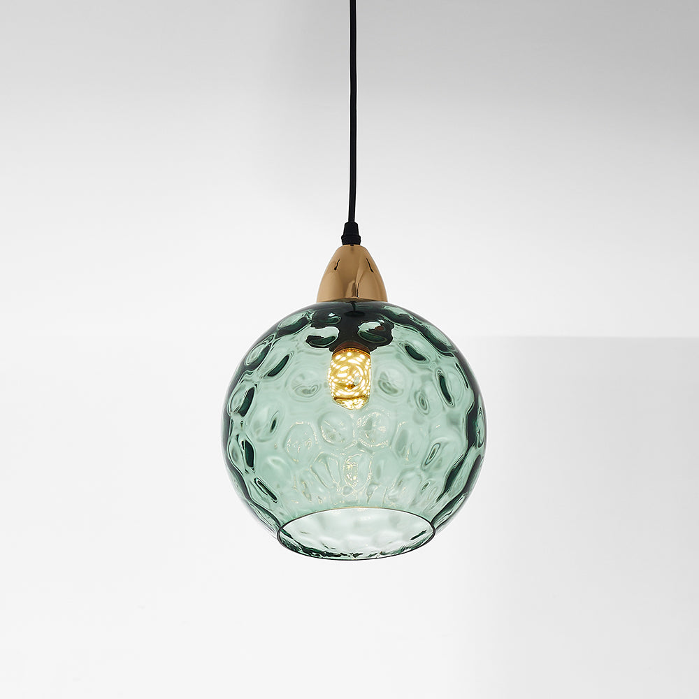 Valentina Suspension Boule Moderne Verre Rouge/Vert/Bleu Salon