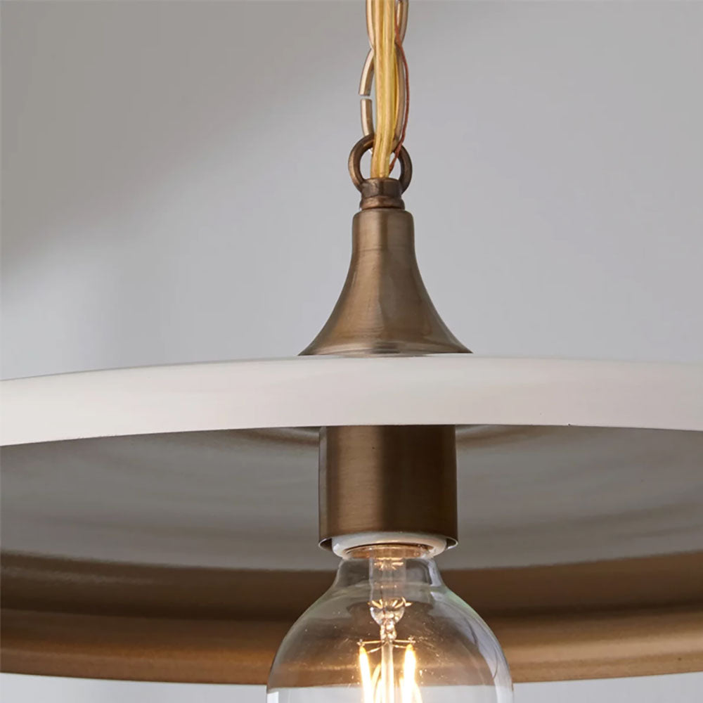 Silva Industrie Vintage Métal LED Suspension Blanc/Noir/Or Salon