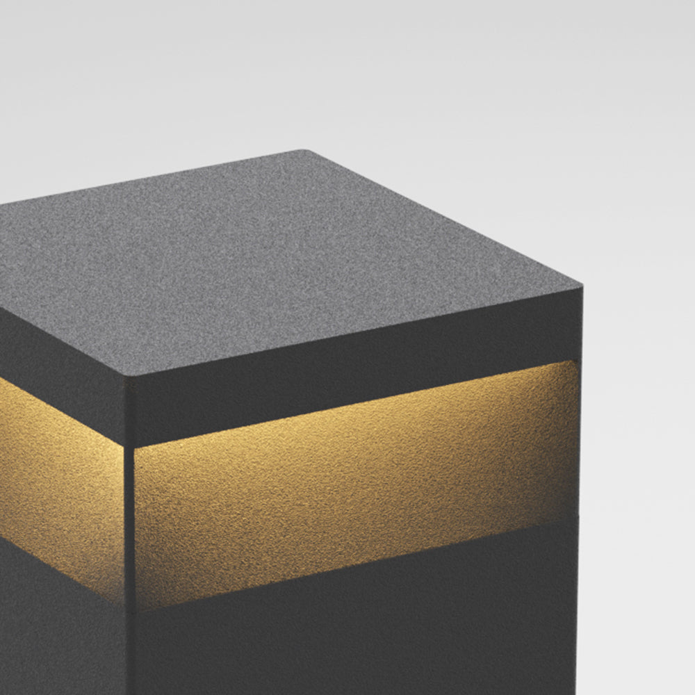 Ray Extérieure Rectangulaire Moderne, Métal, Noir, Extérieur