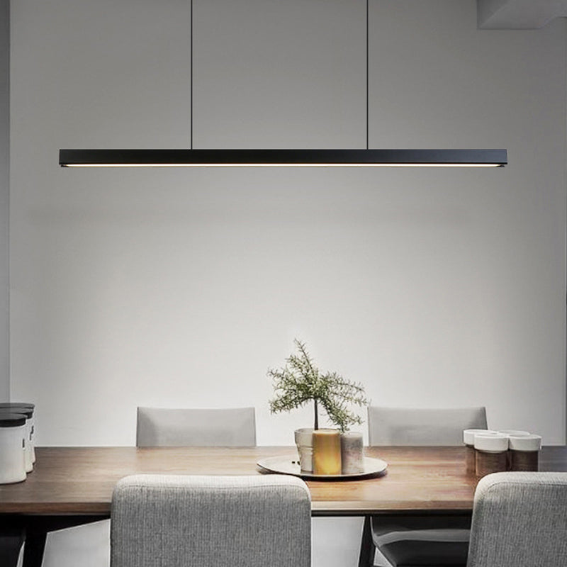 Ray Suspension Linéaire Moderne, Métal, Noir/Blanc, Salon