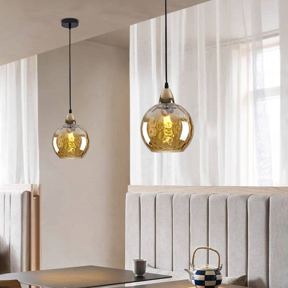 Valentina Suspension Boule Moderne Verre Rouge/Vert/Bleu Salon