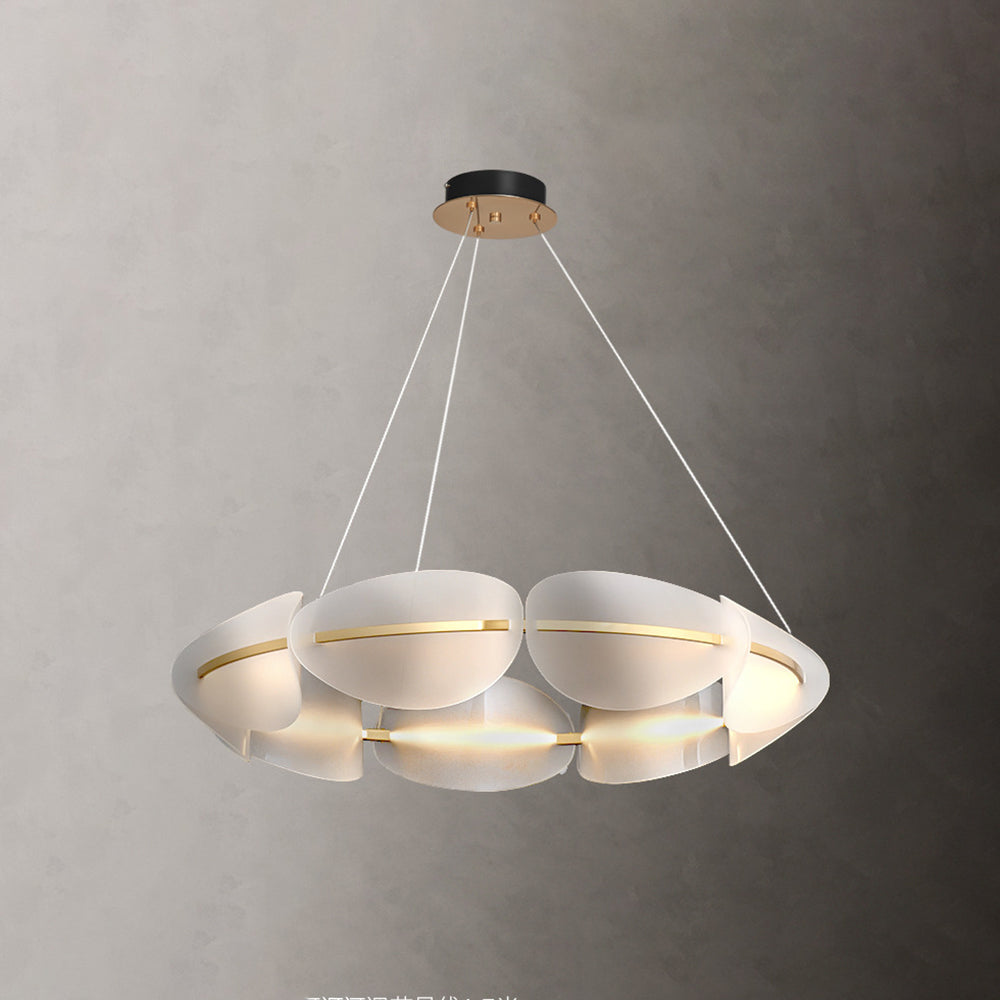 Arisha Suspension Ronde Moderne, Métal/Acrylique, Couleur Variable, Salon/Chambre à Coucher