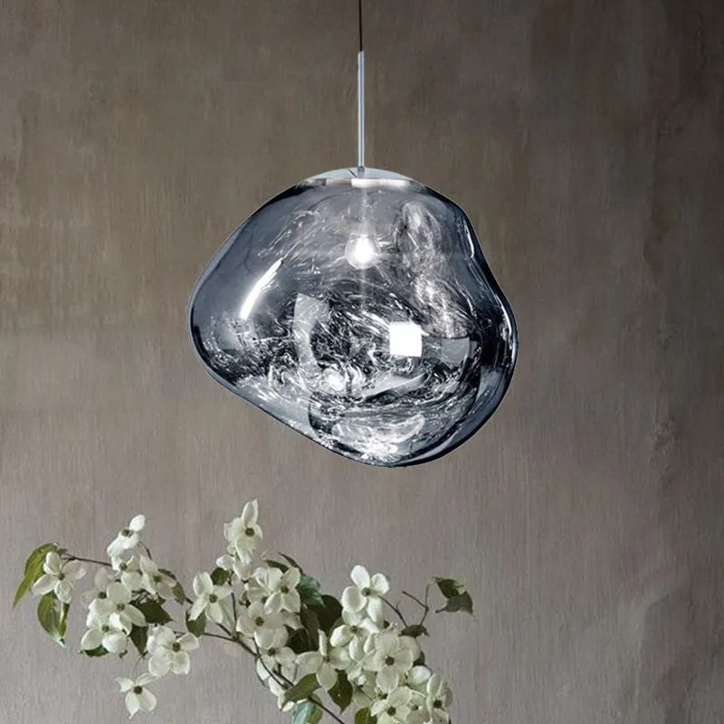 Valentina Suspension Moderne en Verre Coloré Irregulier