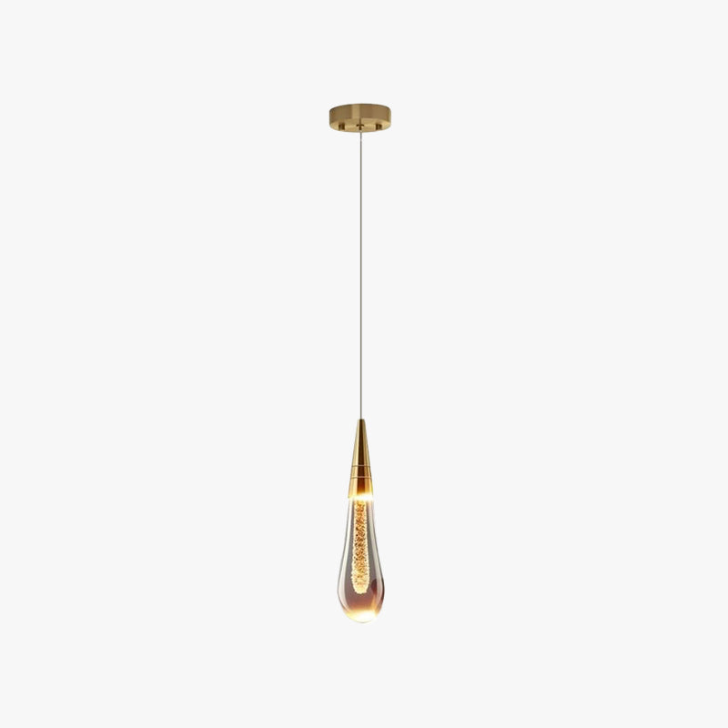 Kristy Suspension Goutte Design Doré Salon
