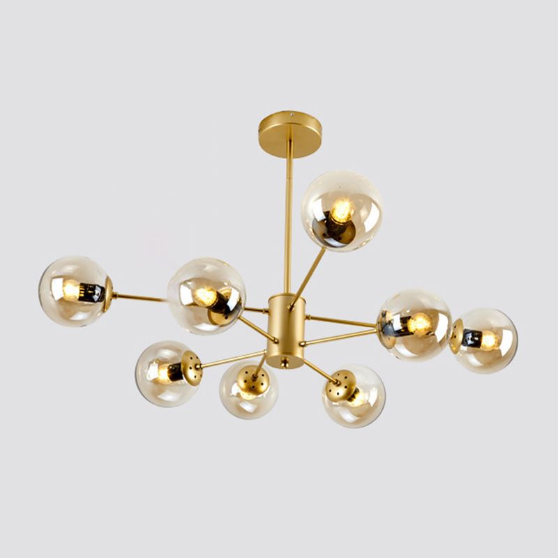 Valentina Suspension Multi Retro, Metal/Verre, Noir/Or, Salon