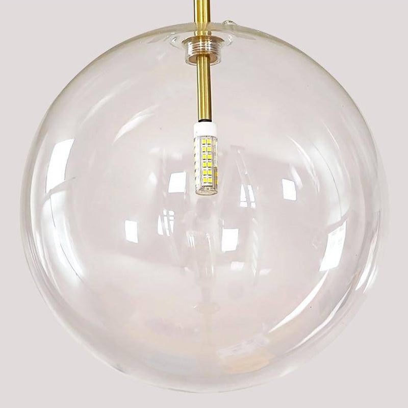 Valentina Glass Bulb LED Suspension Or Métal Verre Chambre à coucher