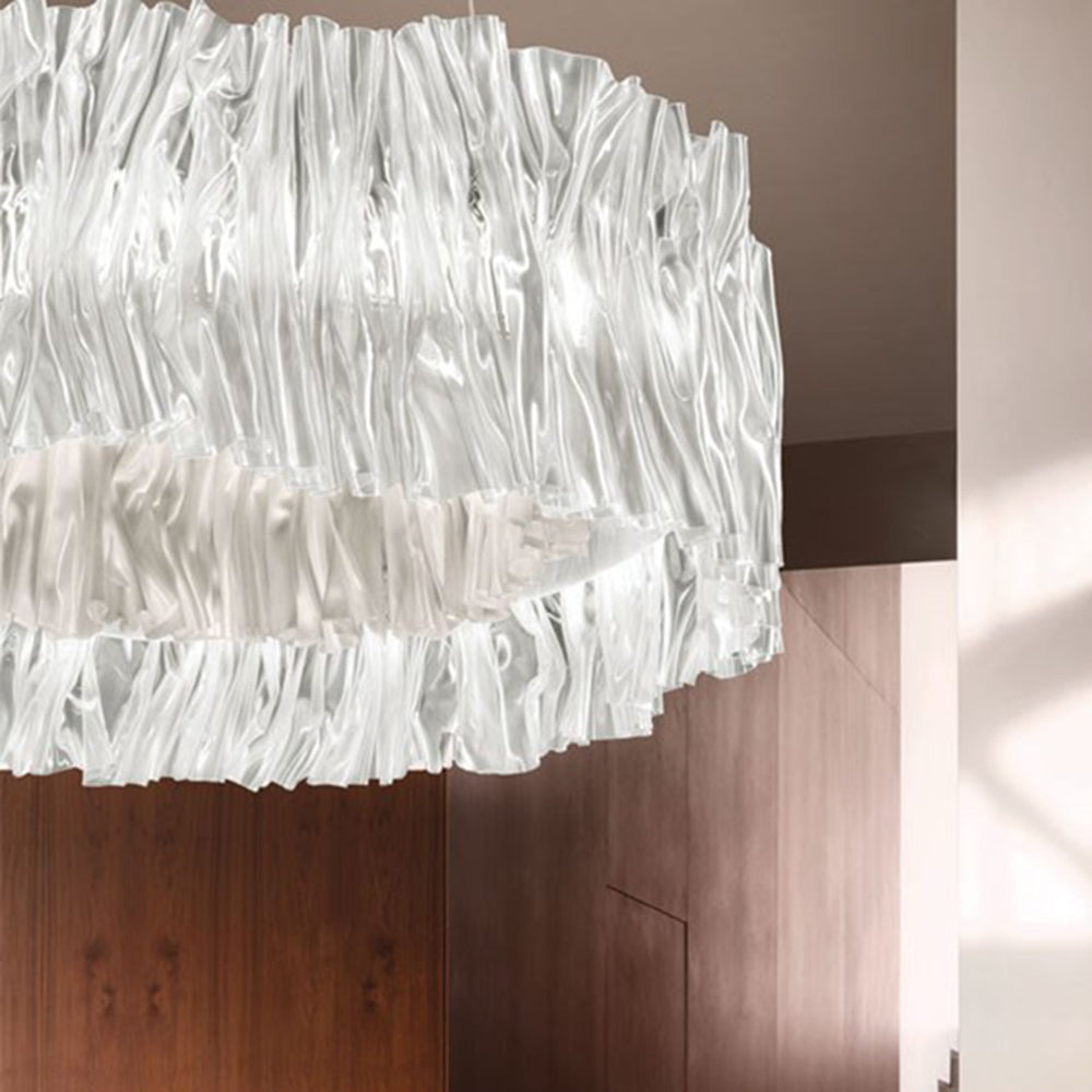 Kristy Suspension Anneau Simple, Acrylique/Acier, Or/Blanc Chambre