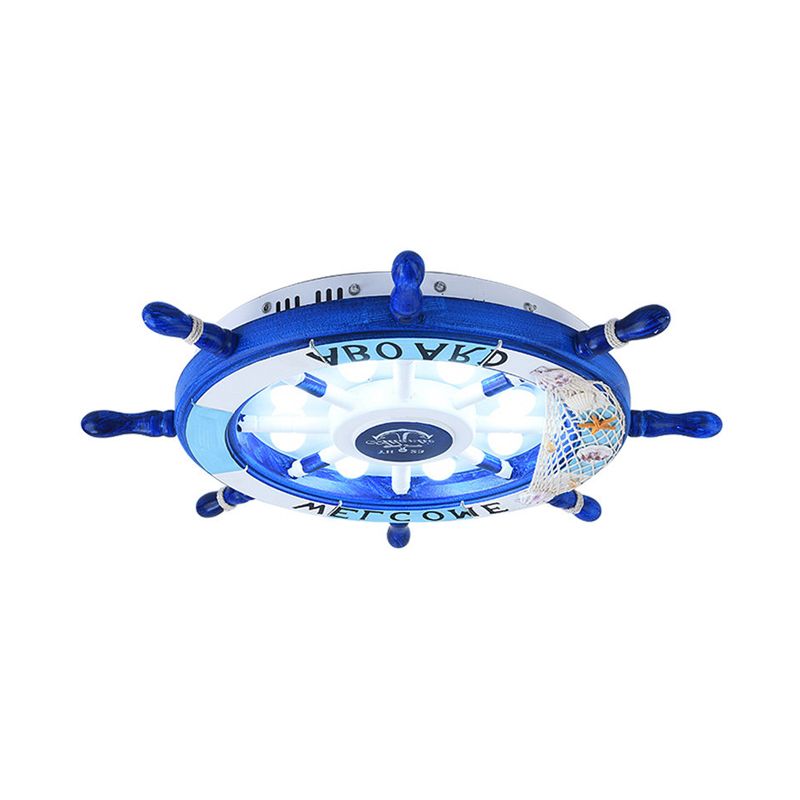 Arisha Moderne LED Plafonnier Blanc/Bleu Métal Salon Chambre à coucher