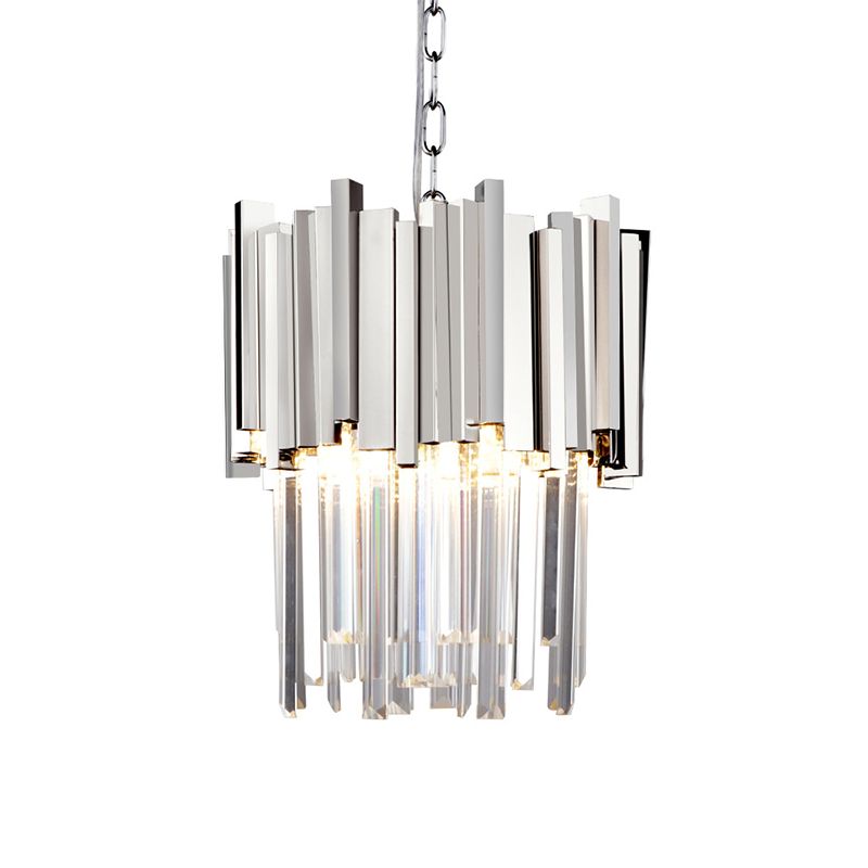Kristy LED Suspension Or Chromé Métal Cristal Salon Chambre à couche