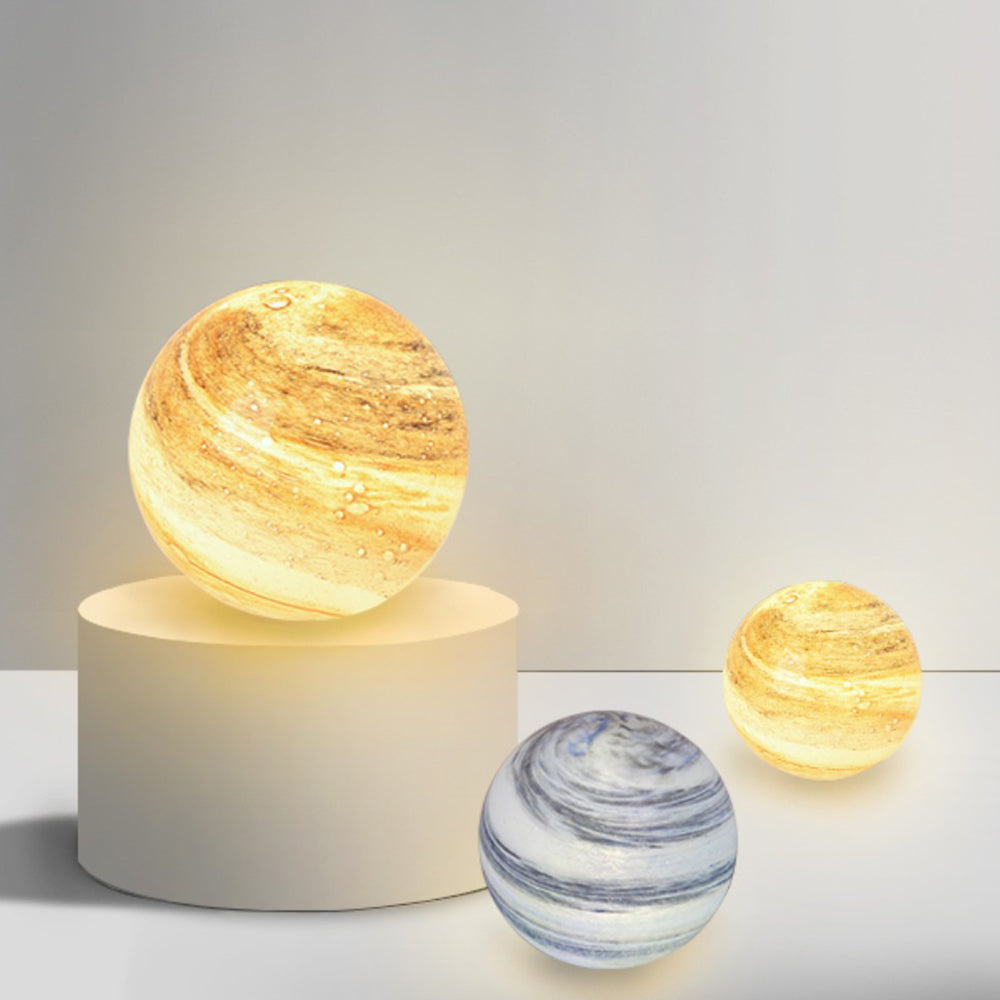 Ray Lampadaire Boule Moderne Bleu/Curry de Lait Jardin