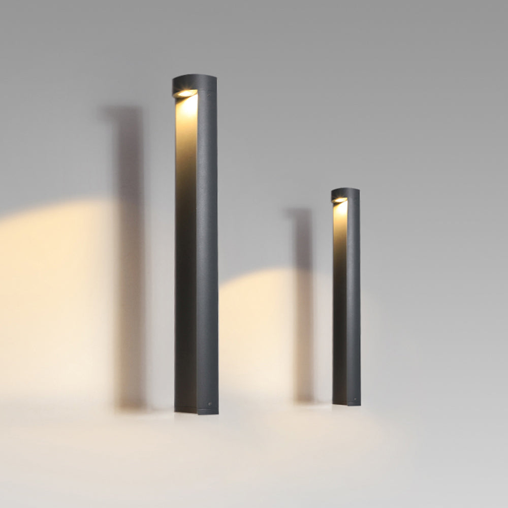 Ray Moderne Lampadaire Extérieur LED Noir Métal/Verre Jardin Couloir