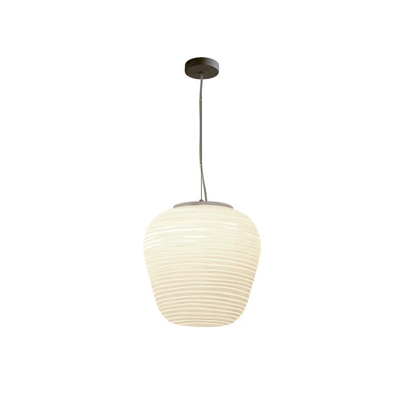 Ritta Design LED Suspension Blanc Verre Métal Chambre à coucher