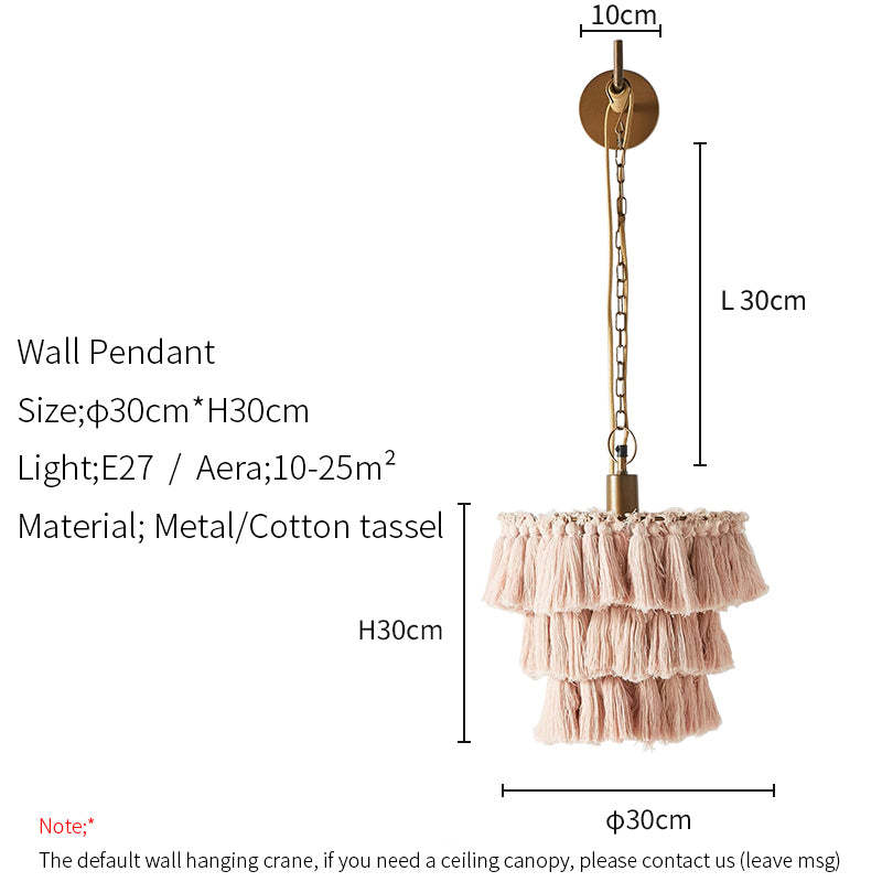 Ritta Suspension Nuage Retro, Metal/Tissu, Rose/Beige/Violet, Salon