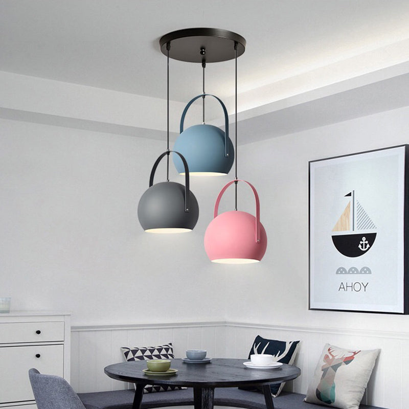 Valentina Suspension 5 Couleurs LED Décor Nordique Métal Salle à Manger
