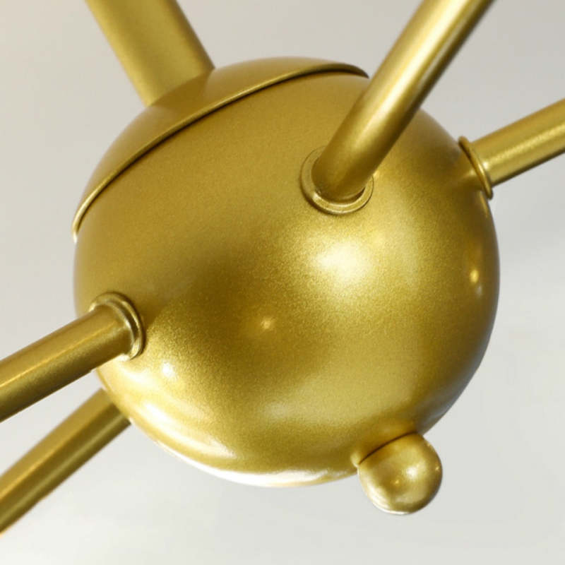 Valentina Suspension Multi Retro, Metal/Verre, Noir/Or, Chambre