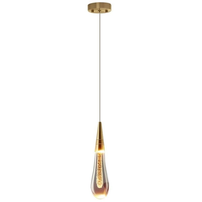 Kristy Suspension Goutte Design Doré Salon
