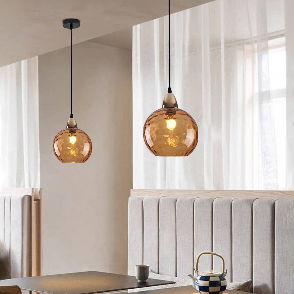Valentina Suspension Boule Moderne Verre Rouge/Vert/Bleu Salon