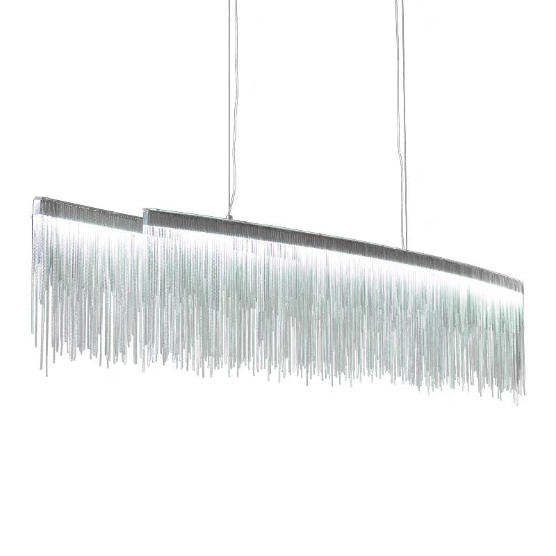 Arisha Suspension Linéaire Luxueux, Acrylique/Metal, Doré/Chrome, Chambre