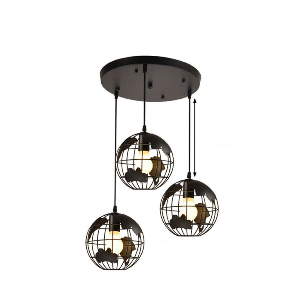 Silva Suspension Sphère/Multi Moderne, Métal, Noir/Blanc, Salon