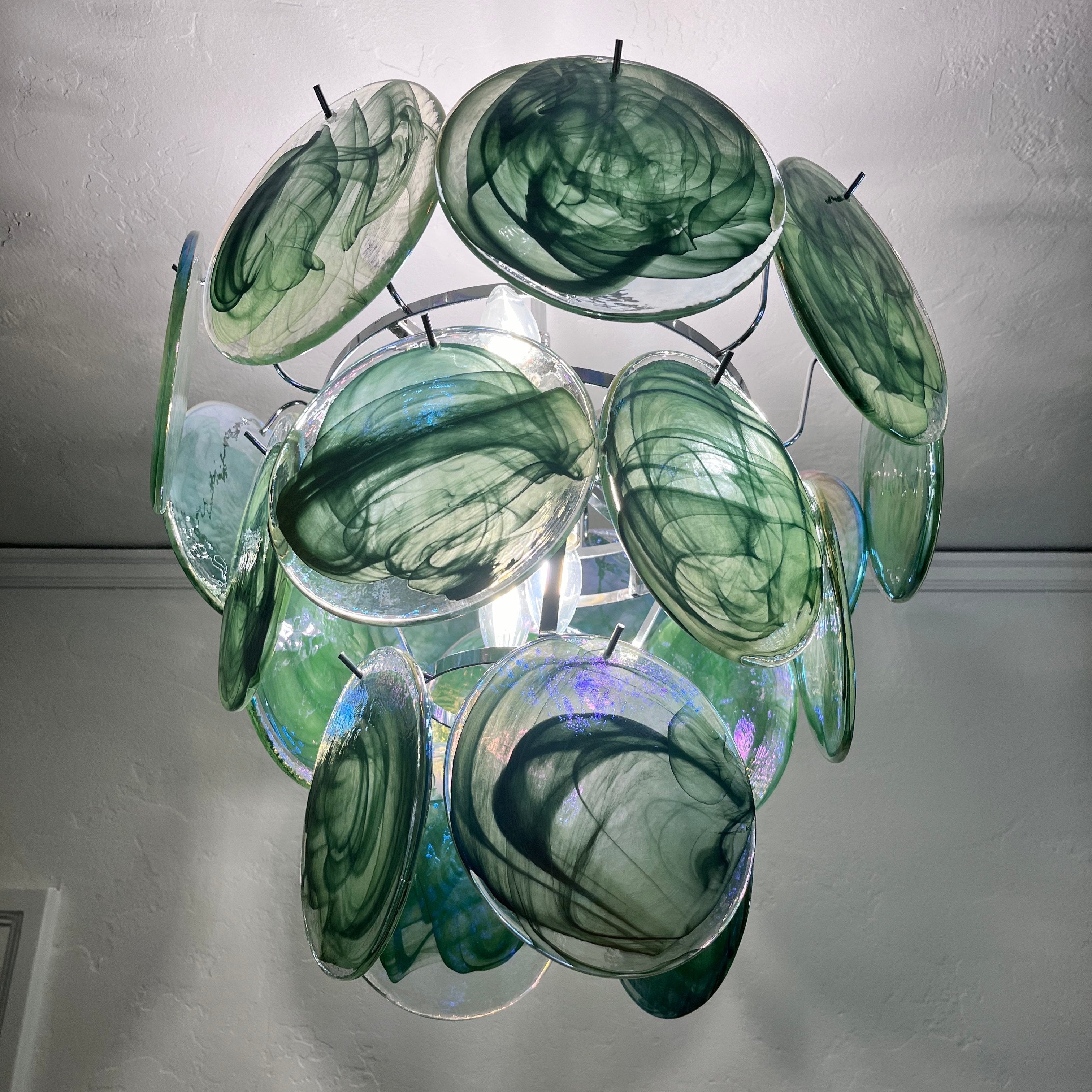 Camisa Chandelier Murano Glass Disc Layers - Letslighting