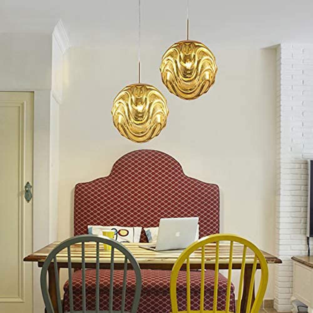 Valentina Moderne Sphère Suspension Verre Or/Noir Salle à manger