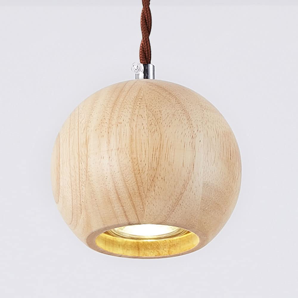 Muto Cottage Installer LED Suspension Bois Cuisine/Chambre à coucher