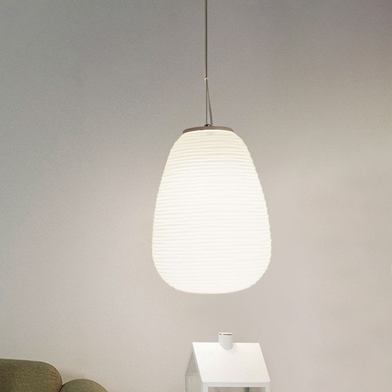 Ritta Design LED Suspension Blanc Verre Métal Chambre à coucher