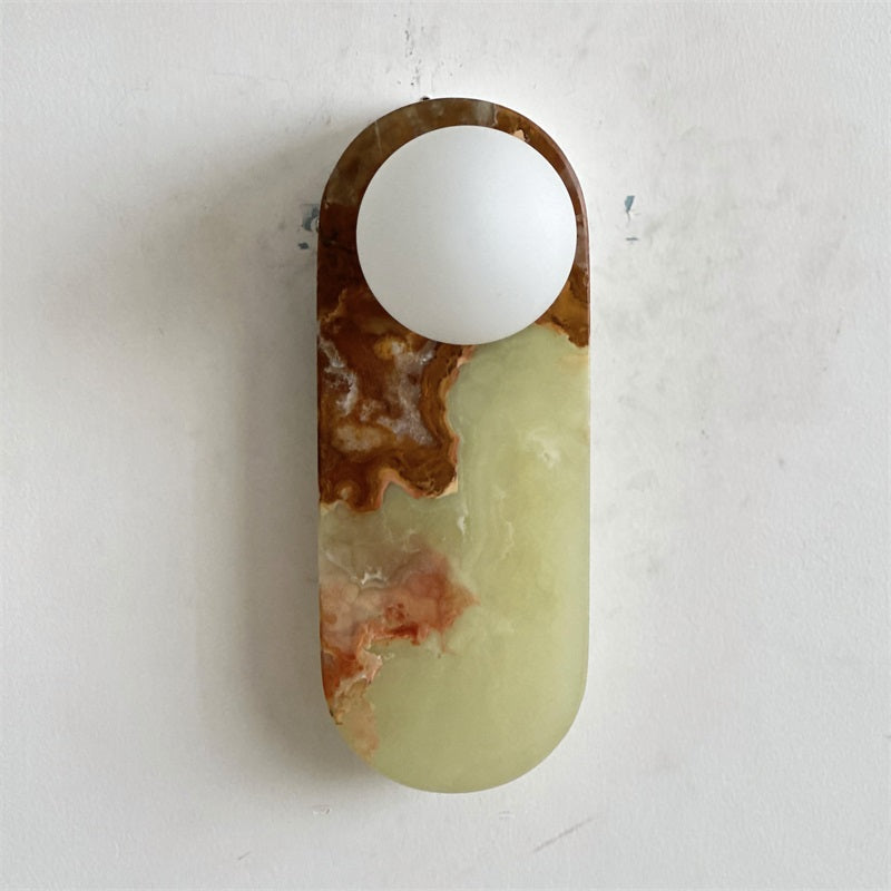 Syraeia Modern Minimalist Marble Jade Wall Lamp - Lamp Copper