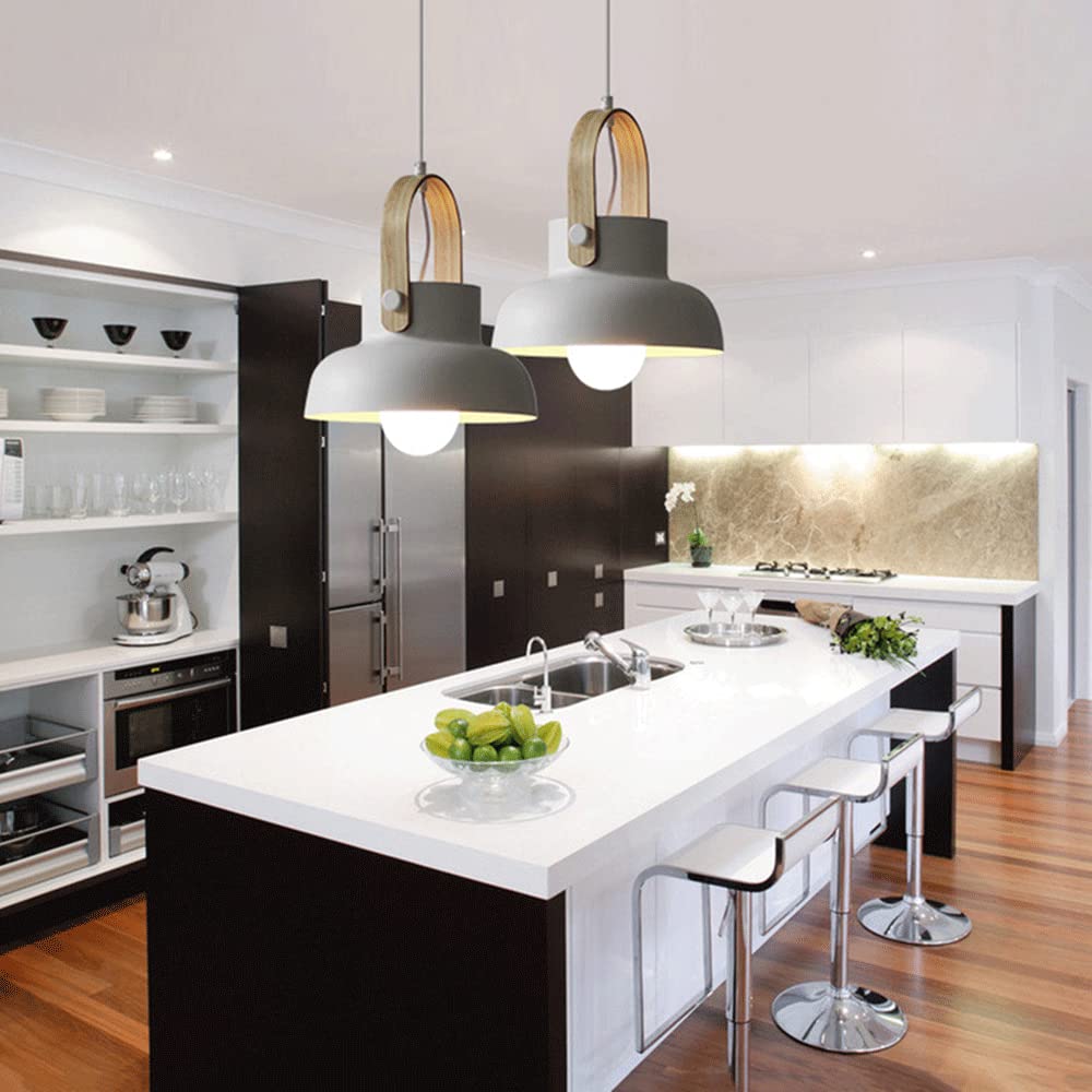 Valentina Vintage Suspension Noir/Orange Métal/Bois Chambre à coucher