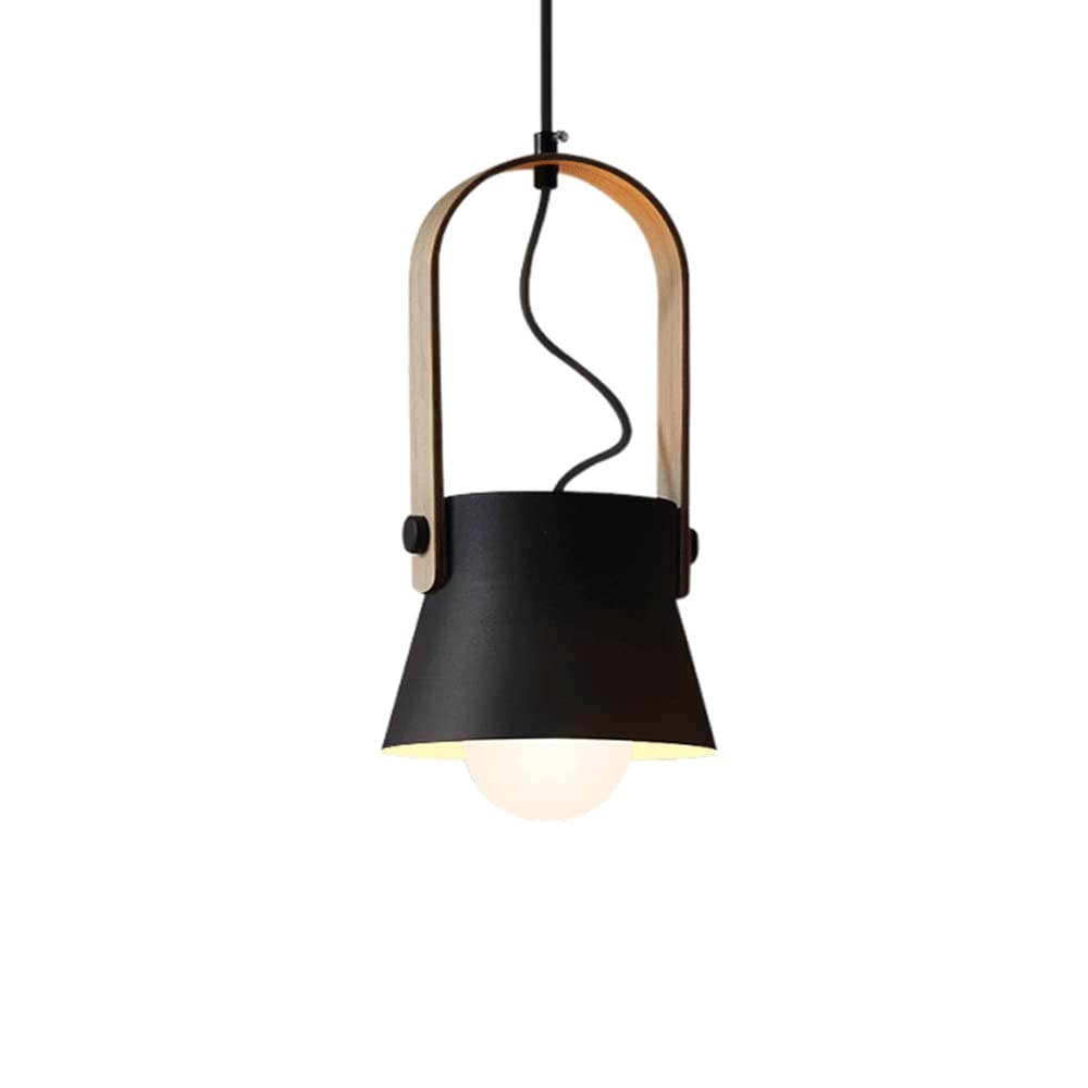 Valentina Vintage Suspension Noir/Orange Métal/Bois Chambre à coucher