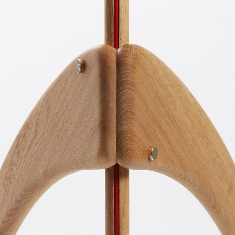Ritta Lampadaire Rond Vintage Bois/Tissu Bois/Noyer, Salon