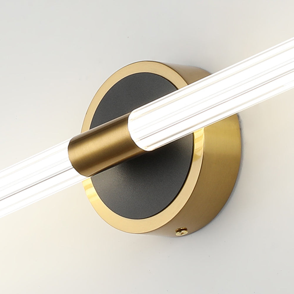 Arisha Applique Murale Moderne LED Cercle Longue Cuivre/Noir Salle de Bain