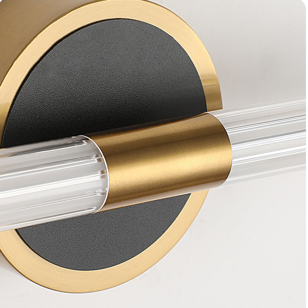 Arisha Applique Murale Moderne LED Cercle Longue Cuivre/Noir Salle de Bain