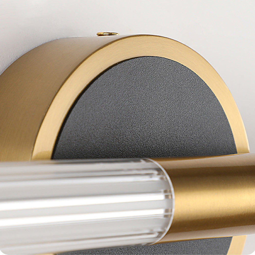Arisha Applique Murale Moderne LED Cercle Longue Cuivre/Noir Salle de Bain