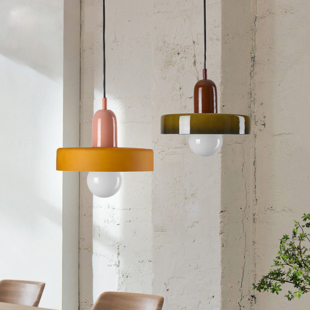 Valentina Suspension Ronde Vintage Verre Salon