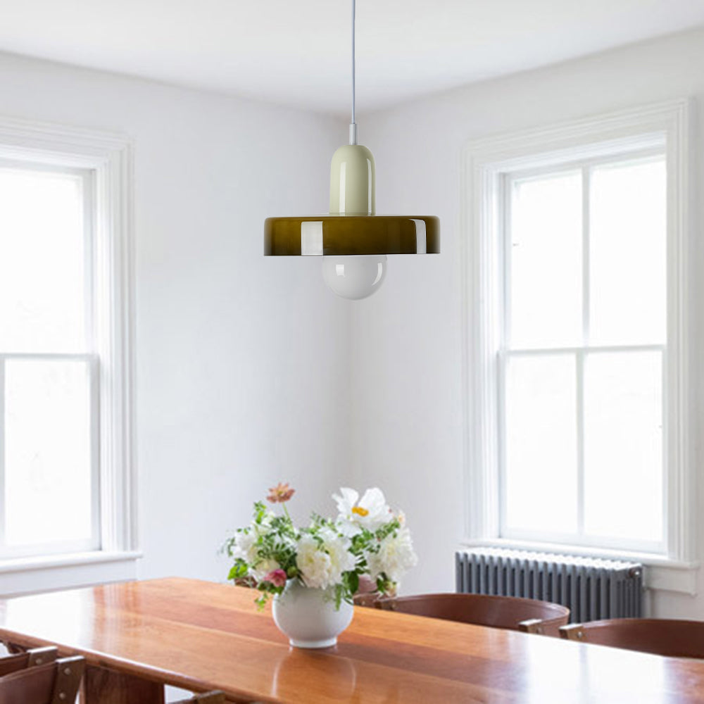 Valentina Suspension Ronde Vintage Verre Salon