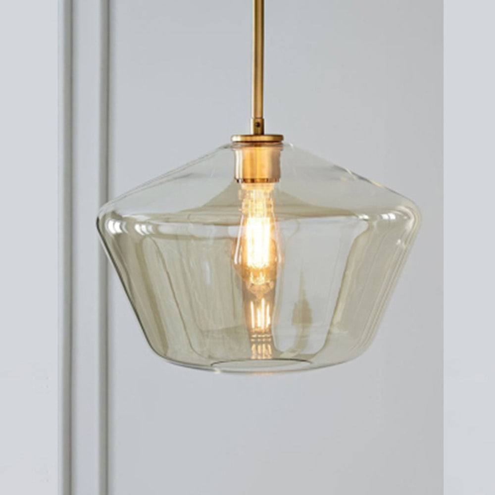 Valentina Suspension Moderne, Verre, Clair/Ambre, Chambre/Salle de Bain