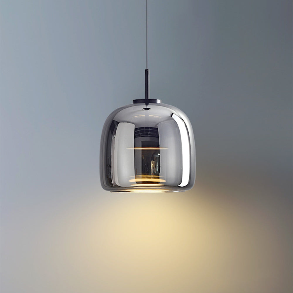 Valentina Suspension Cylindre Moderne Verre, Claire/Grise Fumée/Ambre