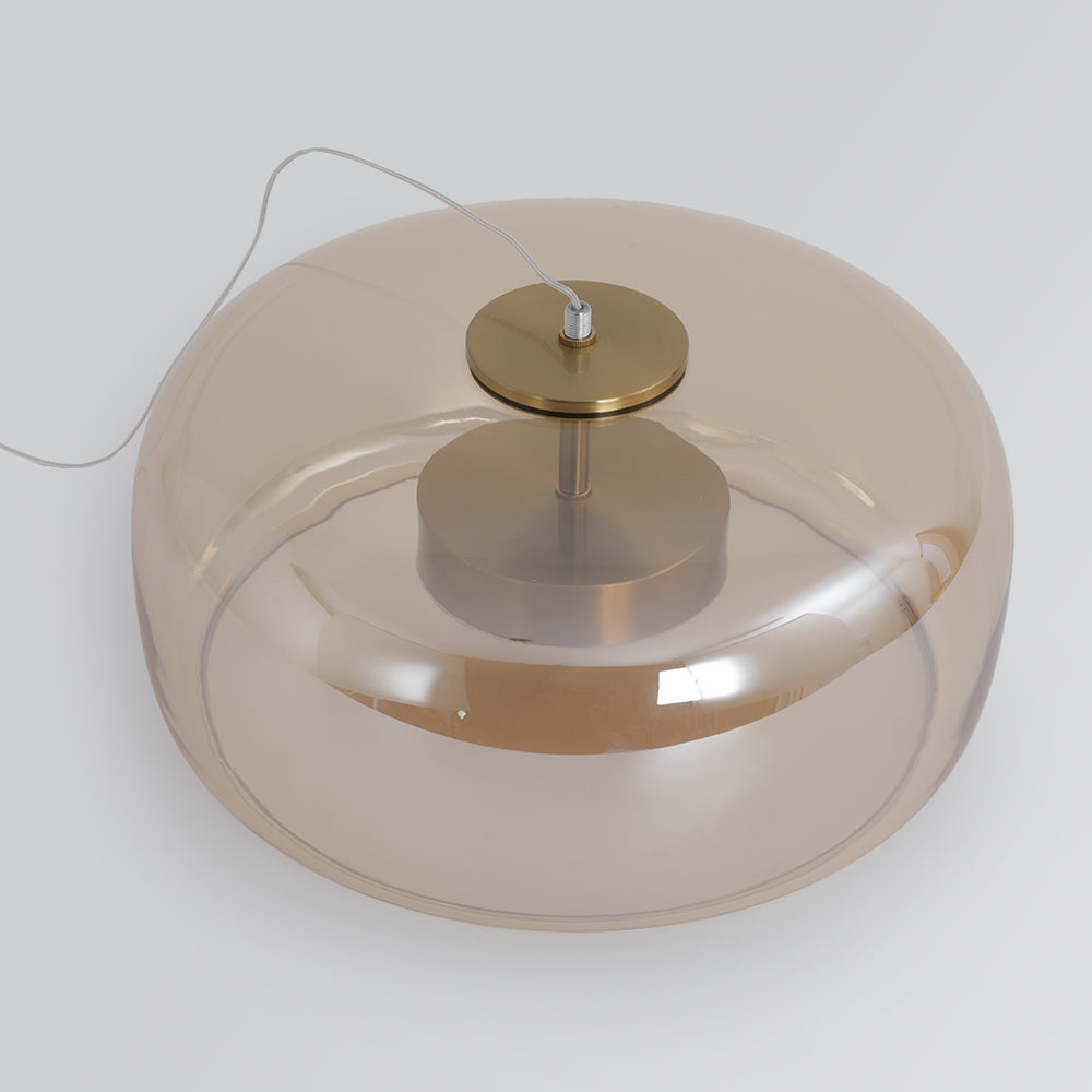 Valentina Suspension Cylindre Moderne Verre, Claire/Grise Fumée/Ambre