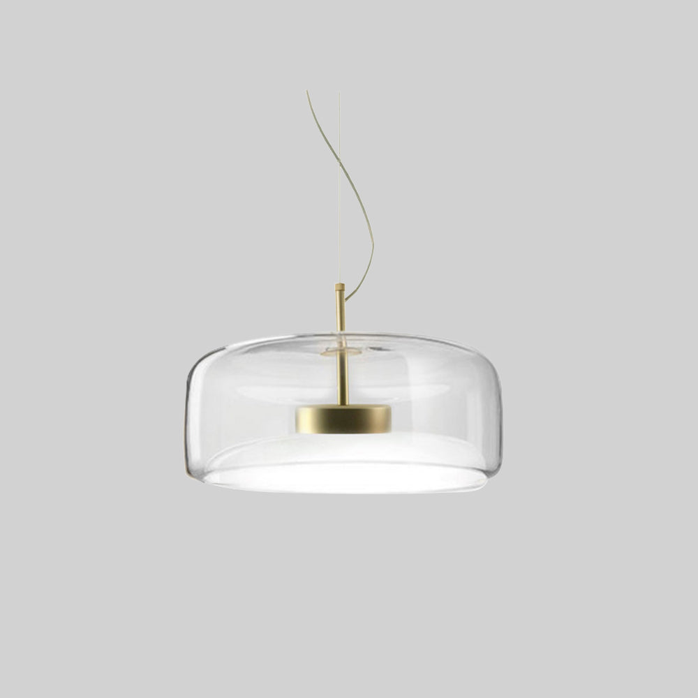 Valentina Suspension Cylindre Moderne Verre, Claire/Grise Fumée/Ambre