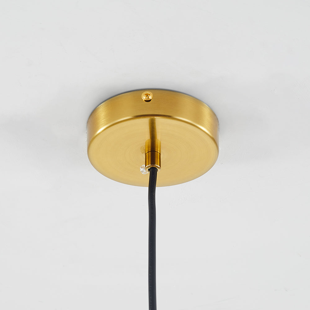 Valentina Suspension Bulle Nordique Verre Transparent/Doré Salon/Chambre