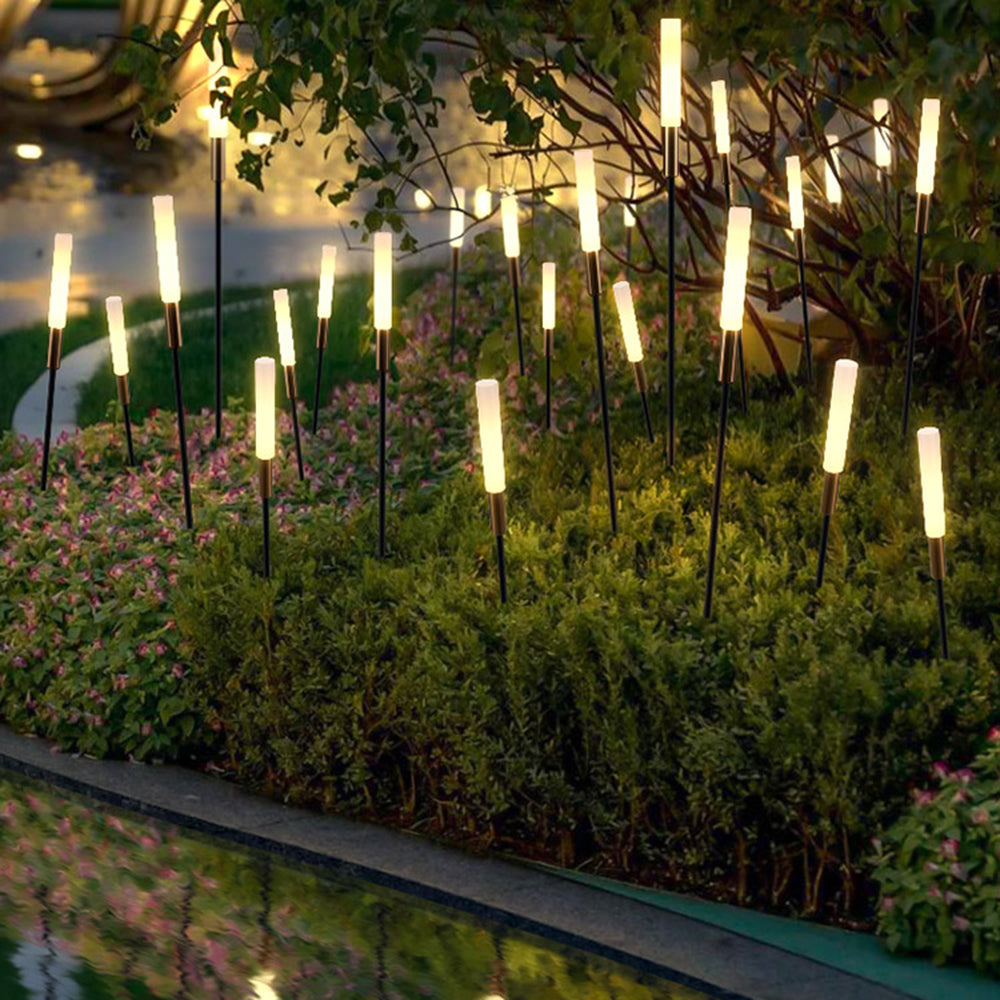 Ray Borne Extérieure Roseau Moderne Noir Allée