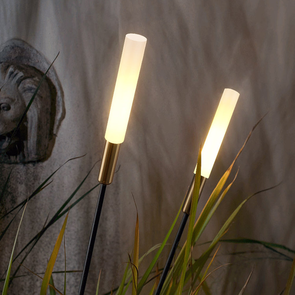 Ray Borne Extérieure Roseau Moderne Noir Allée