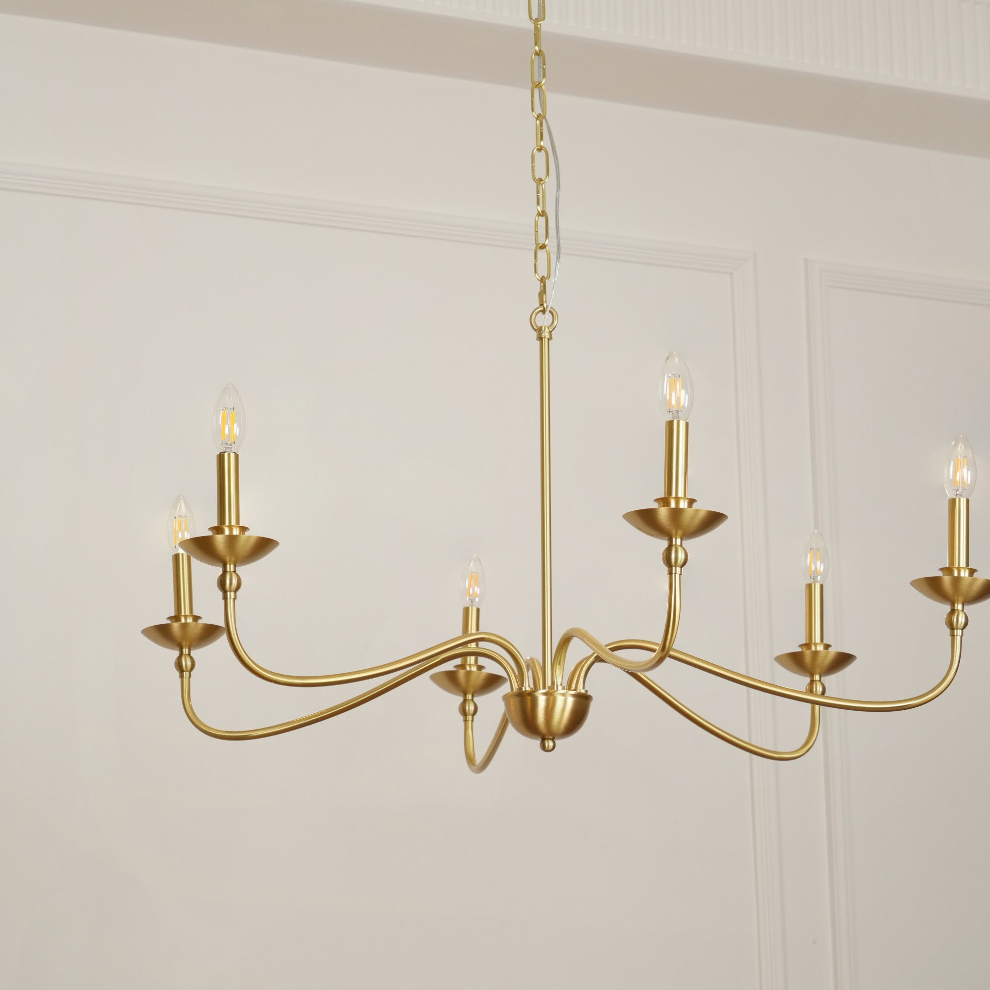 Alshaarae Vintage Industrial Brass Metal Chandelier - Lamp Copper